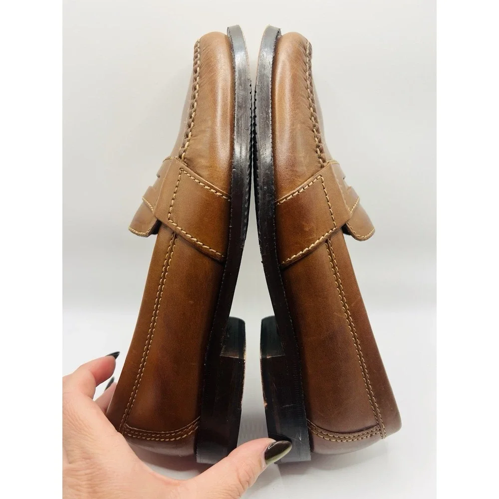 Cole Haan Douglas Brown Leather Penny Loafers 7 Men's Classic Dress Shoes Preppy